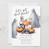 Laten we Blad Gezicht Halloween Feest Kaart (Voorkant)