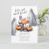 Laten we Blad Gezicht Halloween Feest Kaart (Staand voorkant)