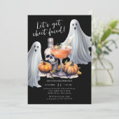 Laten we Blad Gezicht Halloween Feest Kaart (Staand voorkant)