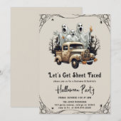 Laten we Blad Gezicht Volwassen Halloween Party In Kaart (Voorkant / Achterkant)