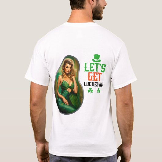 Laten we blij worden - Groen Bier en Cheer T-shirt (Achterkant)
