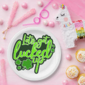 Laten we blij zijn met de grappige St. Patrick's D Papieren Bordje (Feest)