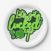 Laten we blij zijn met de grappige St. Patrick's D Papieren Bordje (Voorkant)