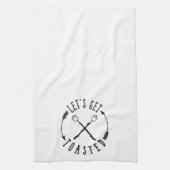 Laten we blij zijn met een prettige zomervakantie theedoek (Verticaal)