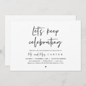 Laten we blijven vieren, na de bruiloft brunch kaart (Voorkant / Achterkant)