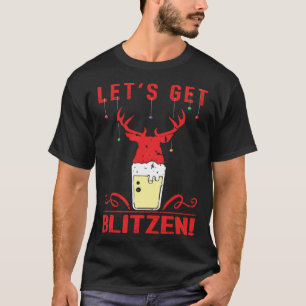Laten we Blitzen feestelijke kerstjacht & bij T-shirt