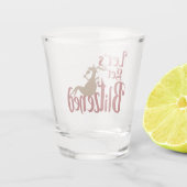 Laten we blitzened drink rendieren kerst shot glas (Achterkant)