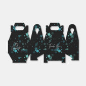 Laten we Blue Bokeh Gradient Black Verjaardag vier Bedankdoosjes (Uitgevouwen)