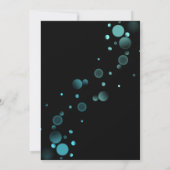 Laten we Blue Bokeh Gradient Black Verjaardag vier Kaart (Achterkant)