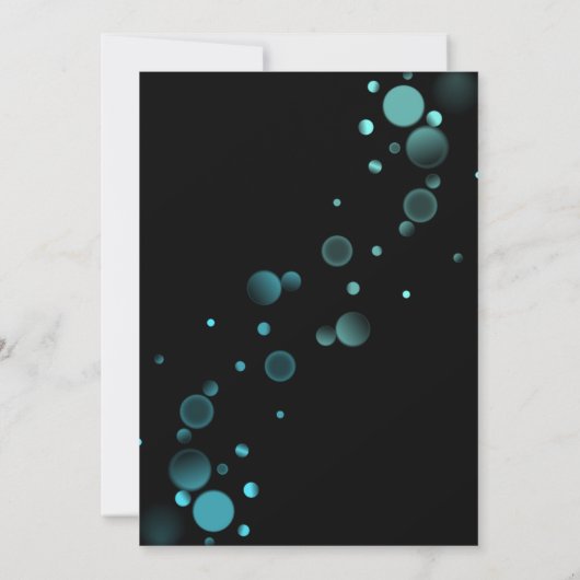 Laten we Blue Bokeh Gradient Black Verjaardag vier Kaart (Achterkant)