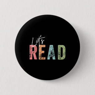 Laten we Boek nerd lezen Boek liefhebber Bibliothe Ronde Button 5,7 Cm