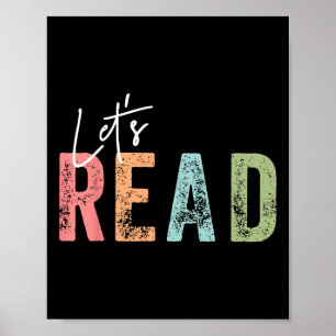 Laten we Boeknerd lezen Boekliefhebber Bibliotheca Poster