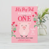 Laten we Boerderij Dieren Bloemen Meisjes Verjaard Kaart (Staand voorkant)