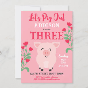 Laten we Boerderij Dieren Bloemen Meisjes Verjaard Kaart