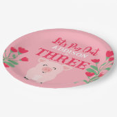 Laten we Boerderij Dieren Bloemen Meisjes Verjaard Papieren Bordje (Gekanteld)