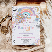 Laten we BOO-gie Halloween Leuke Roze Geest Verjaa Kaart