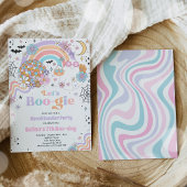 Laten we BOO-gie Halloween Leuke Roze Geest Verjaa Kaart