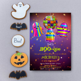 Laten we BOO-gie Kids Disco Halloween Verjaardagsf Kaart