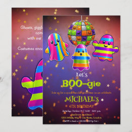 Laten we BOO-gie Kinderen Halloween Verjaardagsfee Kaart