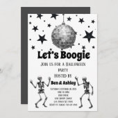 Laten we Boogie Dance Disco Ball Halloween Party Kaart (Voorkant / Achterkant)