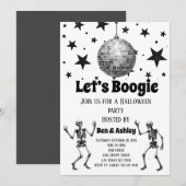 Laten we Boogie Dansen Disco Bal Halloween Feest Kaart (Voorkant / Achterkant)