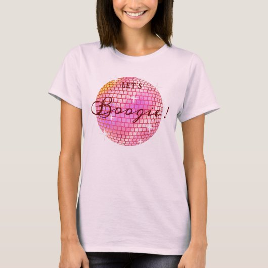 Laten we Boogie! Disco ball Bachelorette Party T-shirt (Voorkant)