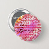 Laten we Boogie! Disco ball Ronde Button 5,7 Cm (Voorkant /achterkant)