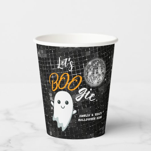 Laten we BOOgie Disco Halloween Papieren Bekers (Achterkant)