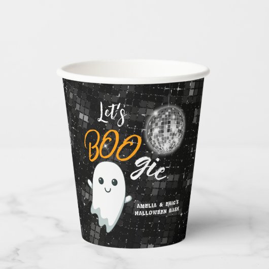 Laten we BOOgie Disco Halloween Papieren Bekers (Voorkant)