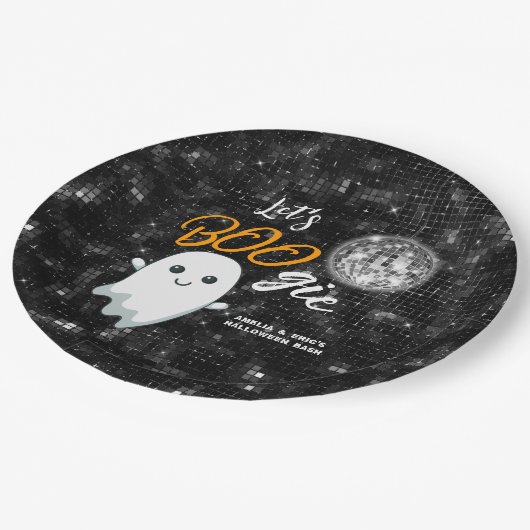 Laten we BOOgie Disco Halloween Papieren Bordje (Gekanteld)