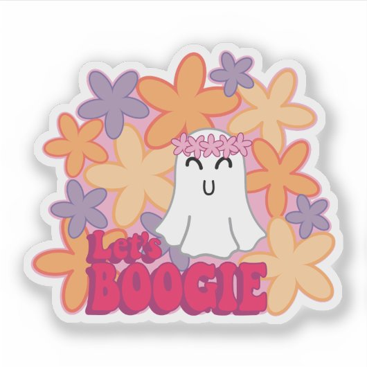 Laten we Boogie Ghost gebruiken Sticker (Voorkant)