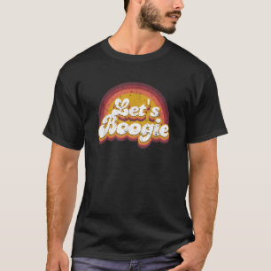Laten we Boogie Kidcore Esthetische Retro Rainbow  T-shirt