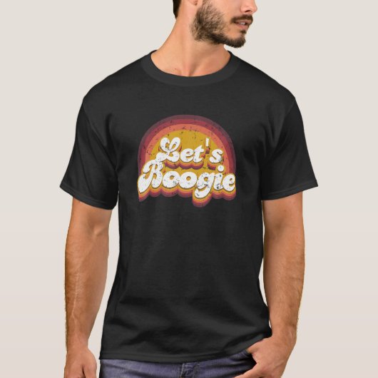 Laten we Boogie Kidcore Esthetische Retro Rainbow  T-shirt (Voorkant)