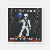 Laten we boogie met de ondode disco Halloween Part Servet (Voorkant)