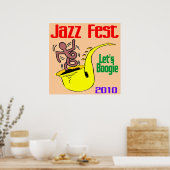 Laten we boogie op Jazz Fest Poster (Keuken)