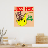 Laten we boogie op Jazz Fest Poster (Keuken)