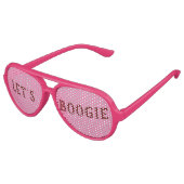 Laten we Boogie! Roze disco Aviator Zonnebril (Gekanteld)