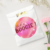 Laten we Boogie! Roze Disco ball Bedankzakje (Gezegeld)
