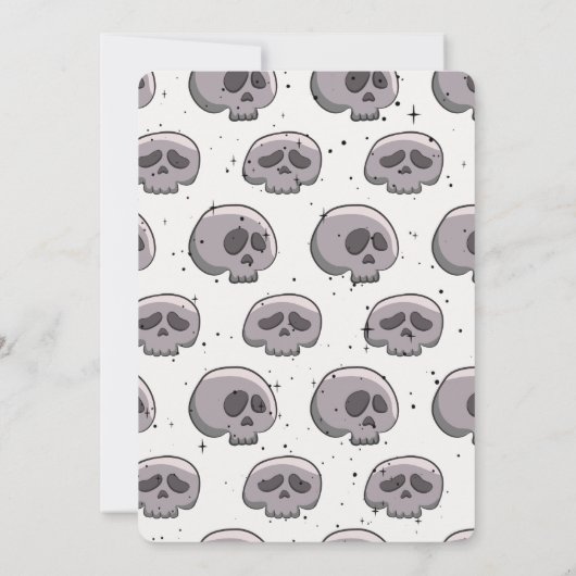 Laten we Boogie Skeletons Dance Disco Halloween Pa Kaart (Achterkant)