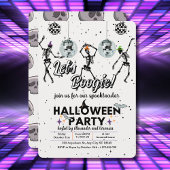 Laten we Boogie Skeletons Dance Disco Halloween Pa Kaart