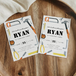 Laten we bouwen! Boy's Construction Tool Verjaarda Kaart