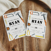 Laten we bouwen! Boy's Construction Tool Verjaarda Kaart