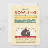 Laten we Bowl! Birthday Party Invitation Kaart (Voorkant)