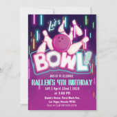 Laten we Bowl Bowling Birthday Party Kaart (Voorkant)