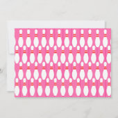 Laten we Bowl Bowling Party Birthday Invitation ro Kaart (Achterkant)