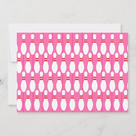 Laten we Bowl Bowling Party Birthday Invitation ro Kaart (Achterkant)