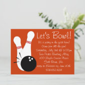 Laten we Bowl Party Invitation Kaart (Staand voorkant)