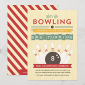 Laten we Bowl! Veelvoudige Uitnodiging van de Part (Voorkant / Achterkant)