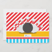 Laten we Bowling Birthday Party Foto Uitnodiging (Achterkant)