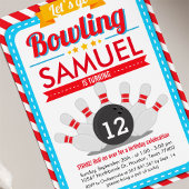 Laten we Bowling Birthday Party Invitation gaan Kaart